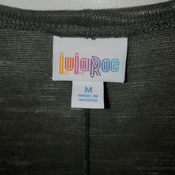 Lularoe Joy Duster Vest Army Green New M - Picture 3 of 7